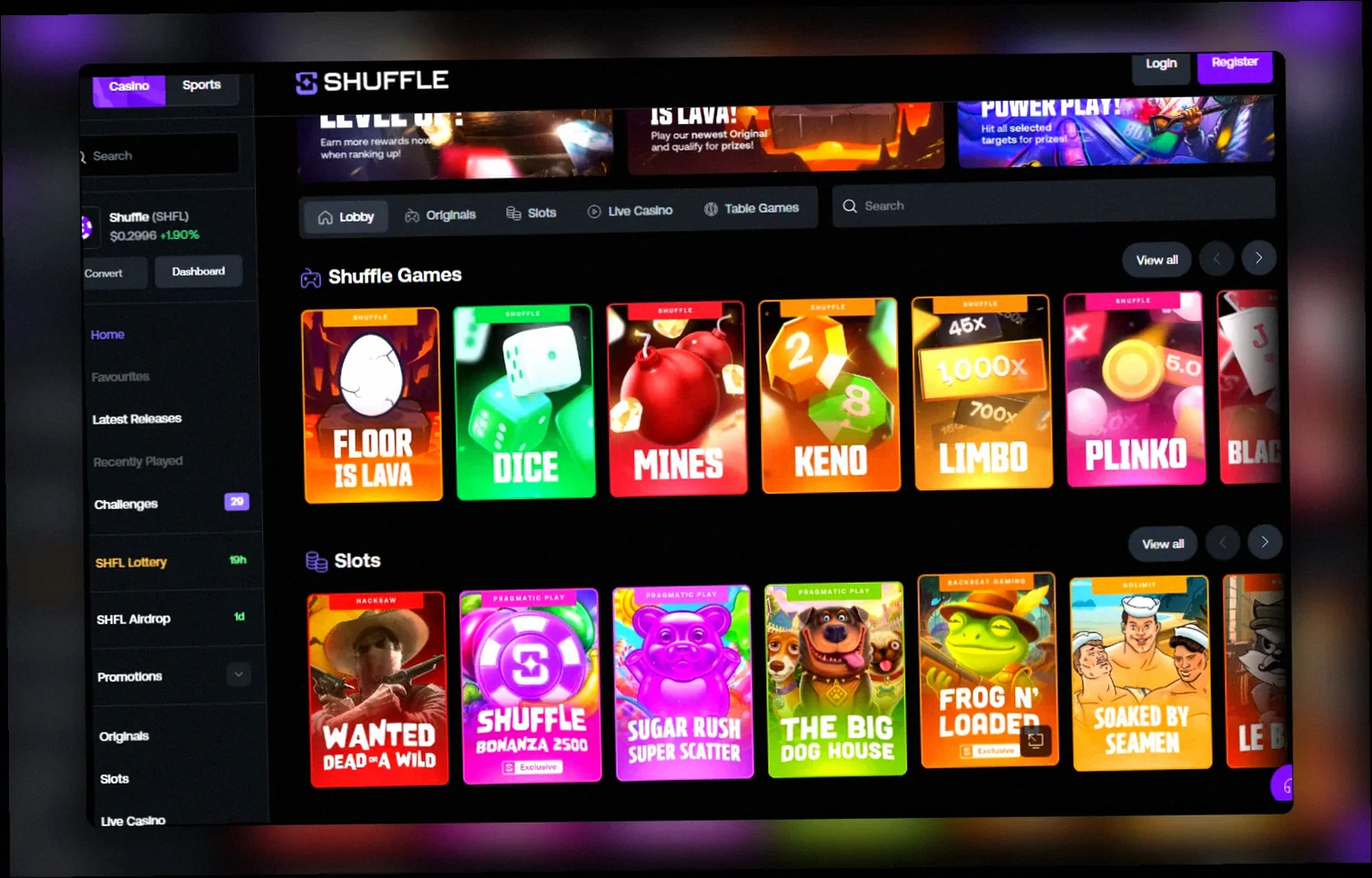 Shuffle Casino lobby Österreich